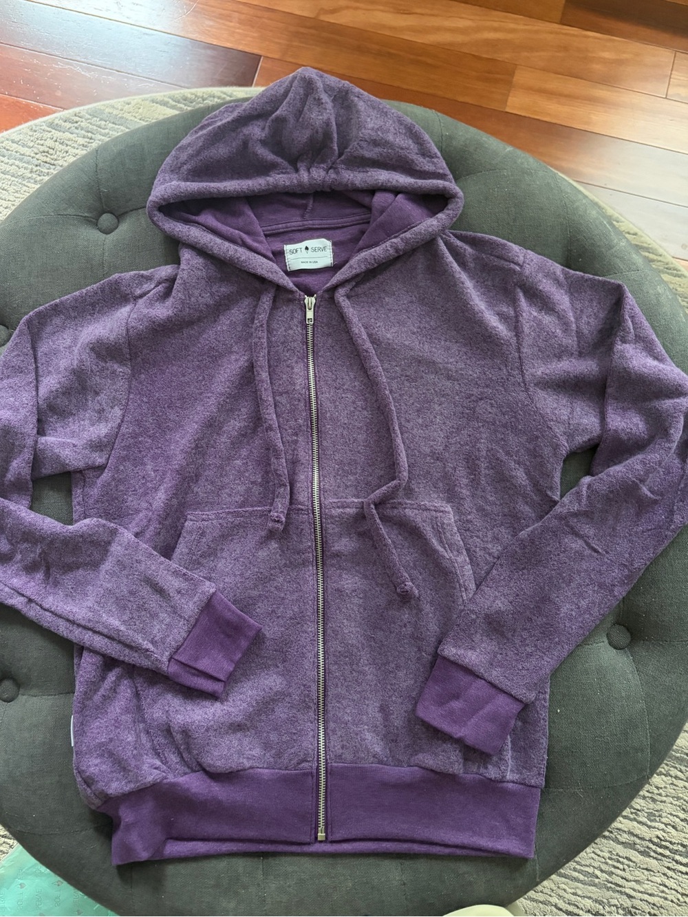 Soft Serve Clothing Purple Zip Hoodie